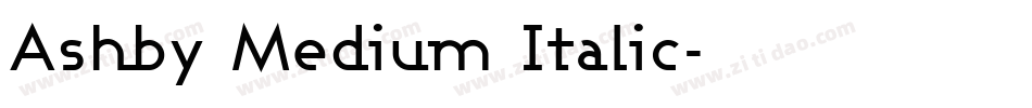 Ashby Medium Italic字体转换